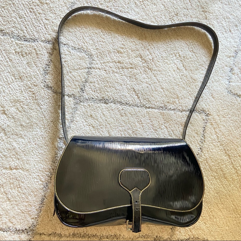 Sold!!🕴PRADA Glossy leather sachet bag 💯 Unisex - Picture 9 of 17